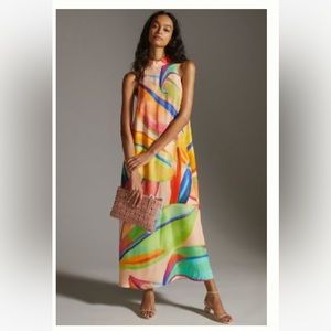 Farm Rio x Anthropologie colorful maxi halter